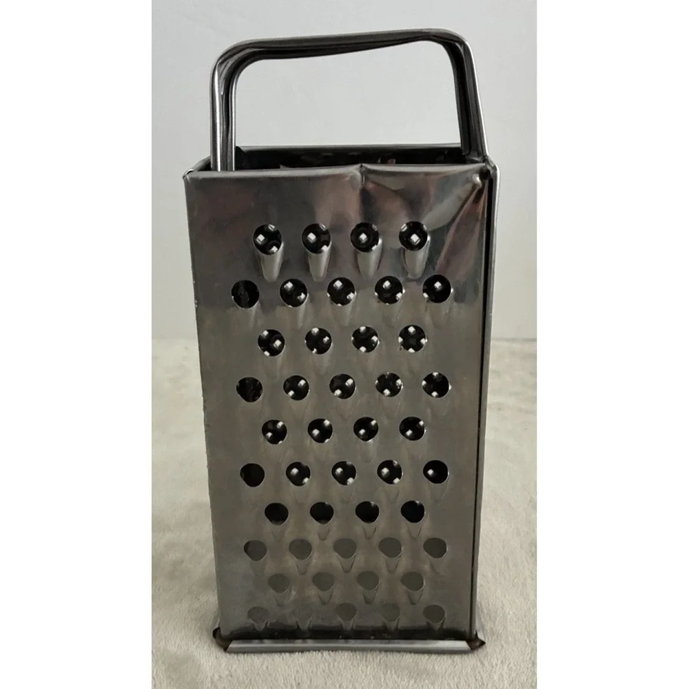 Vintage Bromwell Stainless Box Cheese Grater Shredder Michigan City IN *flaw